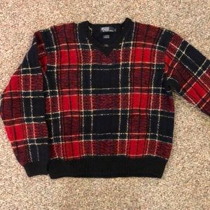 Men’s vintage polo Ralph Lauren plaid sweater
